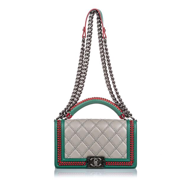 Chanel Classic Flap Boy Brown Leather Shoulder Bag 