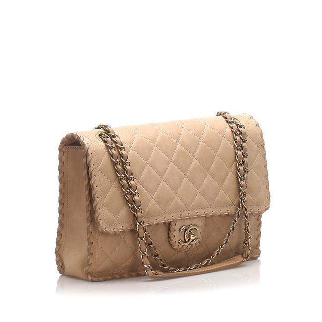 Chanel Classic Flap Brown Lambskin Leather Shoulder Bag 