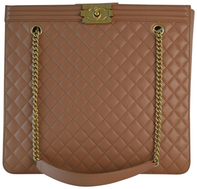 Chanel Classic Flap Camel Leather Shoulder Bag 