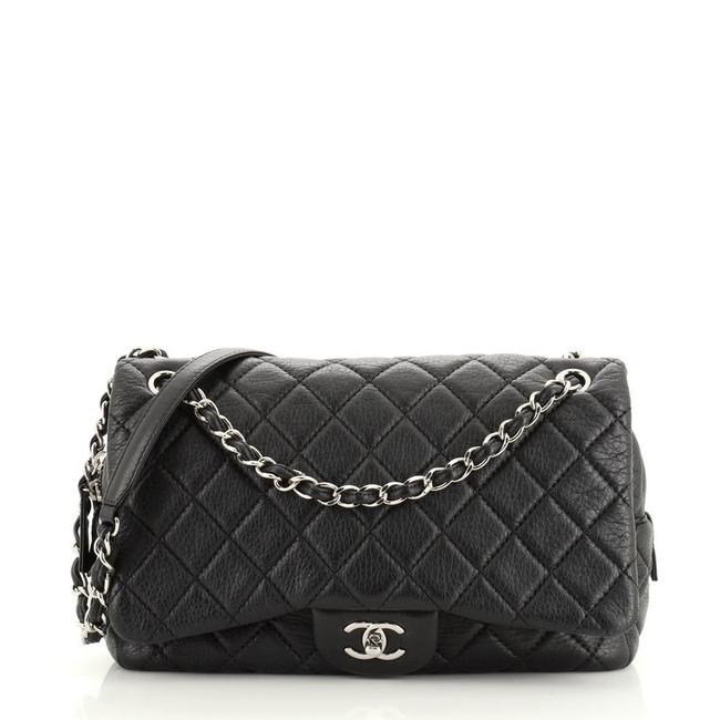 Chanel Classic Flap Casual Journey Quilted Deerskin Jumbo Shoulder Bag 