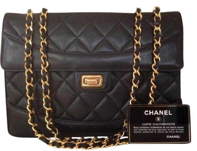 Chanel Classic Flap Classic Lamb Single Black Lambskin Leather Shoulder Bag 