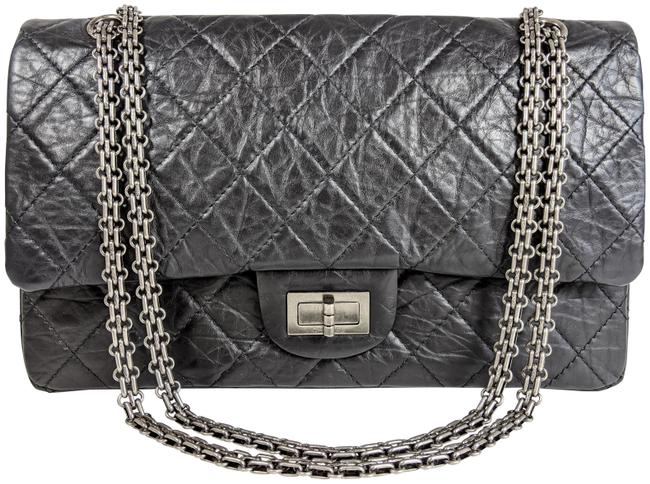Chanel Classic Flap Classic Large Black Leather Shoulder Bag 