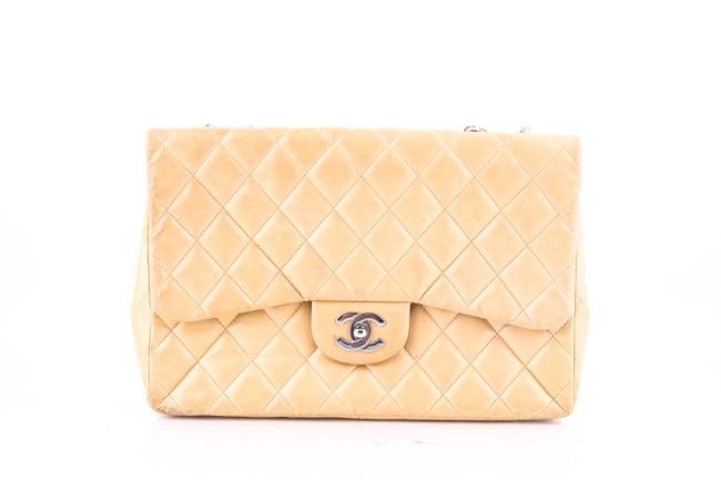 Chanel Classic Flap Classic Quilted Jumbo * Beige Shoulder Bag 