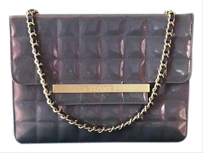 Chanel Classic Flap Evening Purple Patent Leather Shoulder Bag 