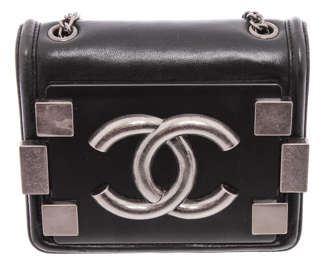Chanel Classic Flap Lego Boy Brick Mini Black Leather Shoulder Bag 