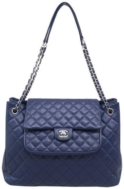 Chanel Classic Flap Navy Caviar Shoulder Bag 
