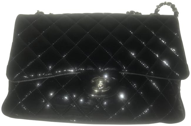 Chanel Classic Flap Navy Paten Leather Shoulder Bag 