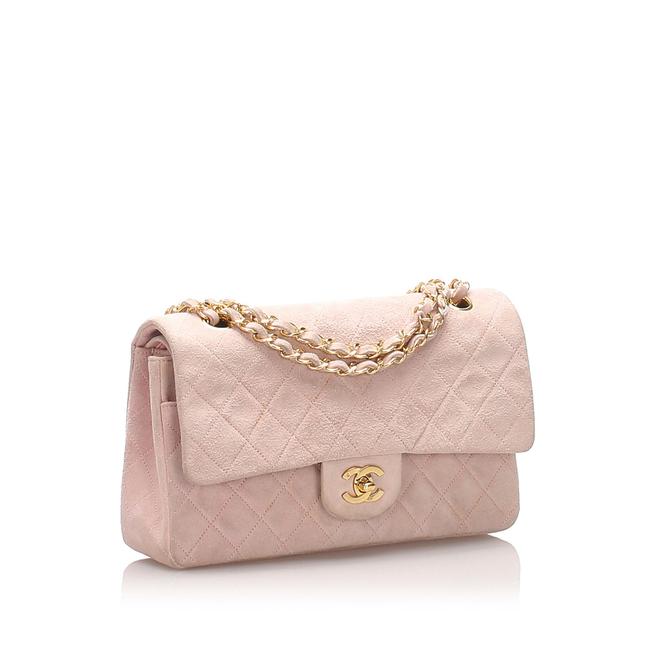 Chanel Classic Flap Pink Leather Shoulder Bag 