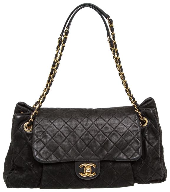Chanel Classic Flap Quilted 491156 Black Leather Shoulder Bag 