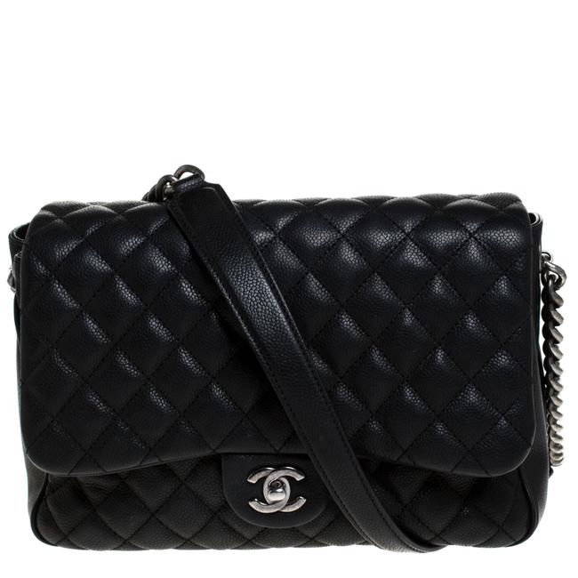 Chanel Classic Flap Quilted Caviar Black Leather Shoulder Bag 
