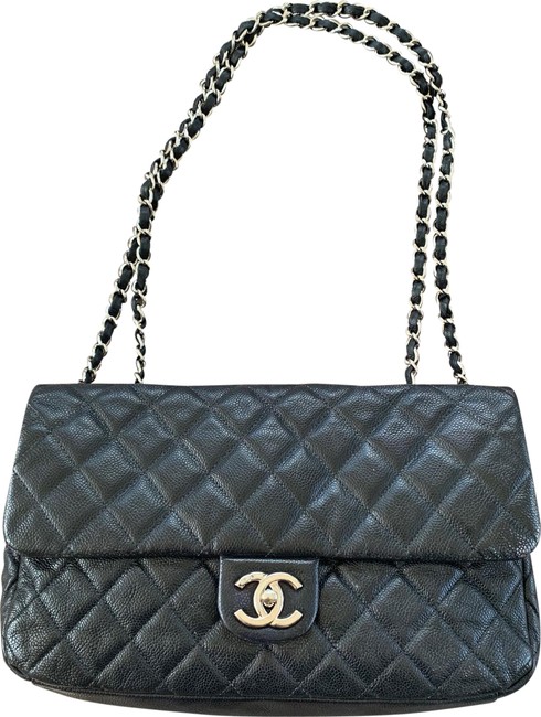 Chanel Classic Flap Washed Caviar Single Shoulder Bag 