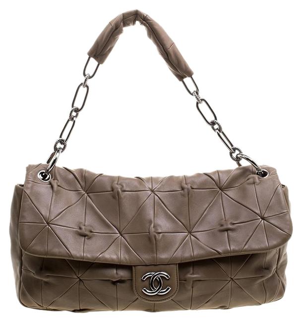 Chanel Classic Quilted Urban Day Flap Brown Leather Shoulder Bag 