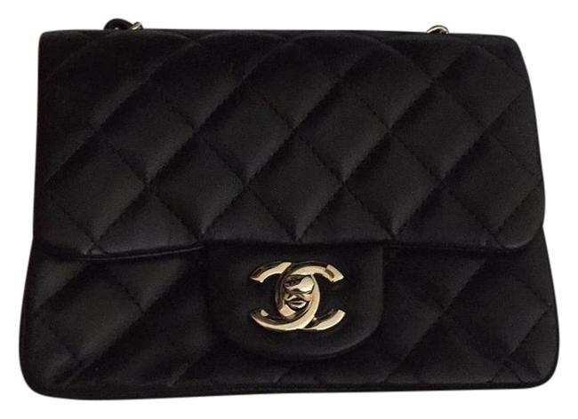 Chanel Classic Small Black Leather Shoulder Bag 
