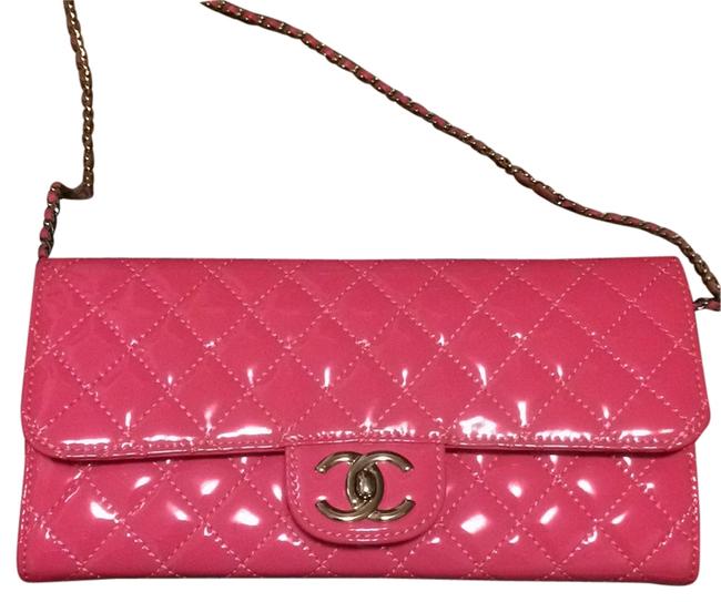 Chanel Classic Summer Flap Fuschia Leather Shoulder Bag 