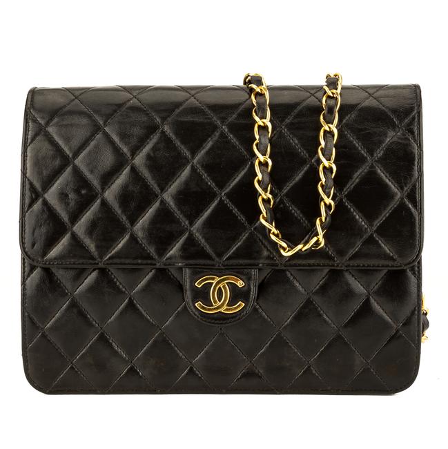 Chanel Clutch Quilted Chain 3951009 Black Lambskin Shoulder Bag 