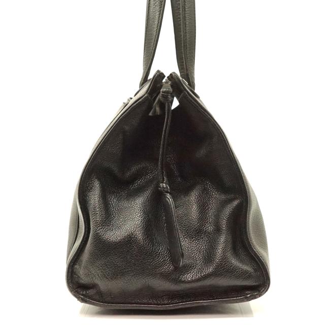 Chanel Coco Mark Calfskin Leather Tote #3275c56 Black Shoulder Bag 