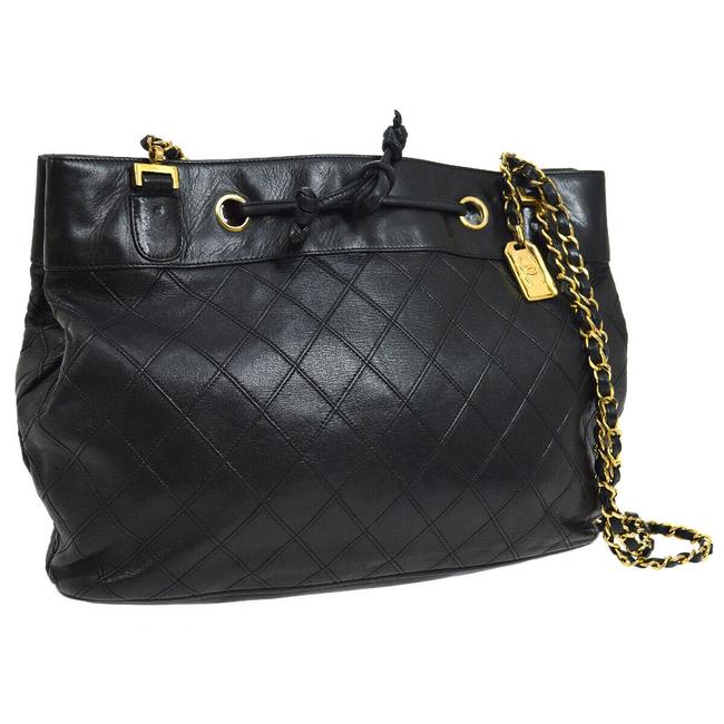 Chanel Drawstring Cosmos Line #4439c80b Black Shoulder Bag 