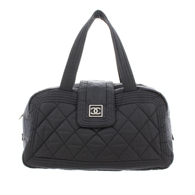 Chanel Duffle Sports Line Black Nylon Shoulder Bag 