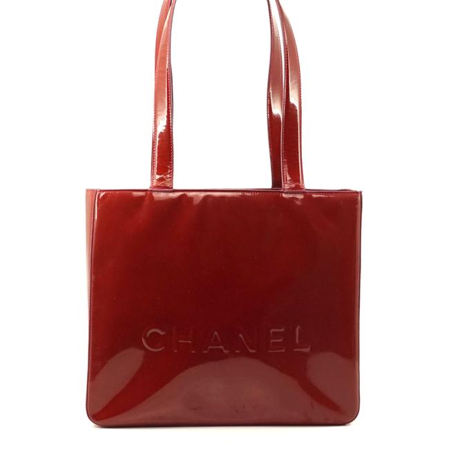 Chanel Enamel Burgundy Hand #3108c20 Red Shoulder Bag 