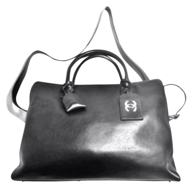 Chanel Box W Executive Case W Chanel Cover And Black Leather Shoulder Bag 