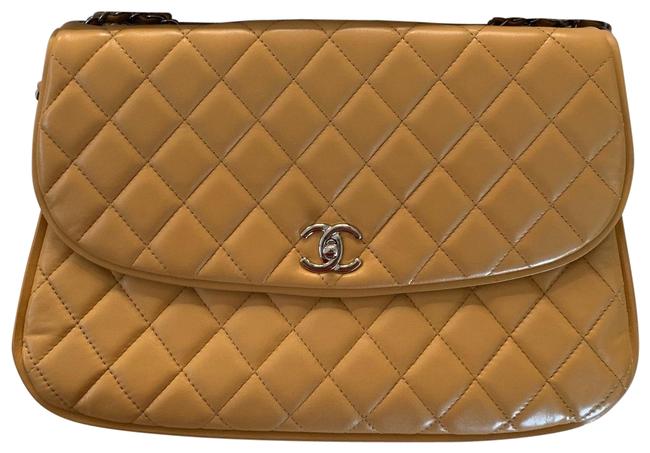 Chanel Flapbag Dark Yellow Calfskin Leather Shoulder Bag 