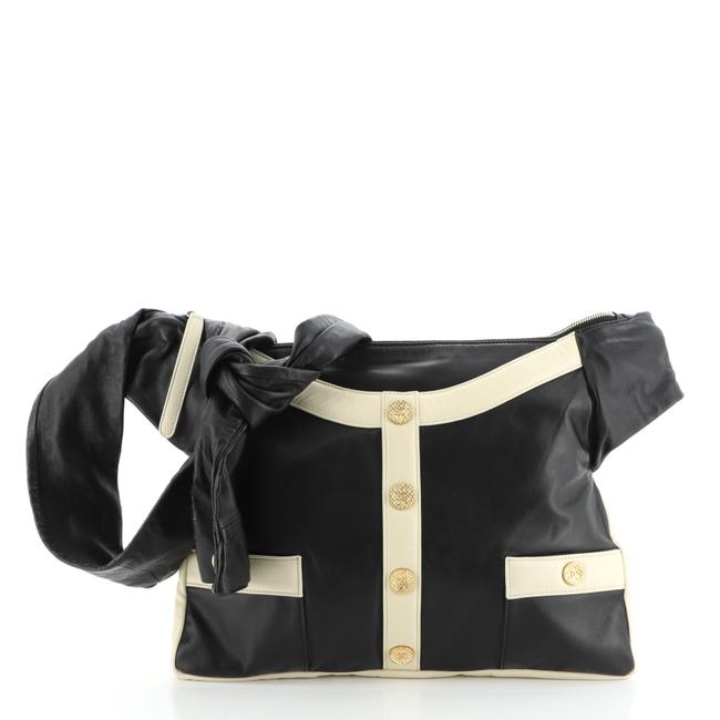 Chanel Girl Small Black Leather Shoulder Bag 