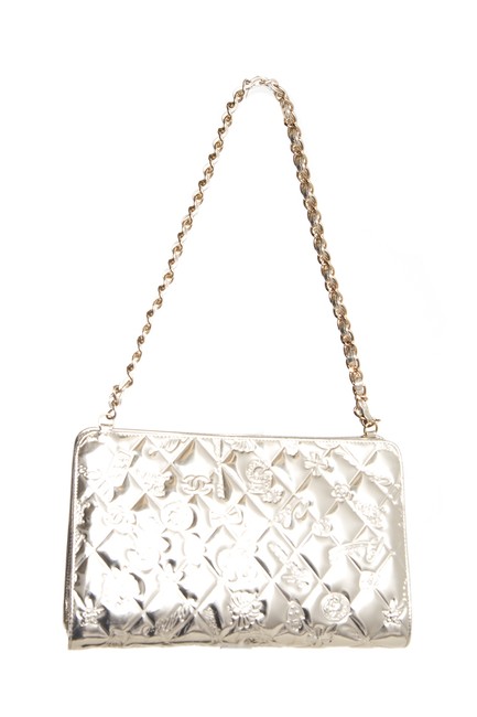 Chanel Gold Lucky Symbols Handle Metallic Shoulder Bag 
