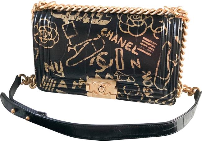 Chanel Graffiti Boy Limited Edition Crocodile Calfskin Medium Shoulder Bag 