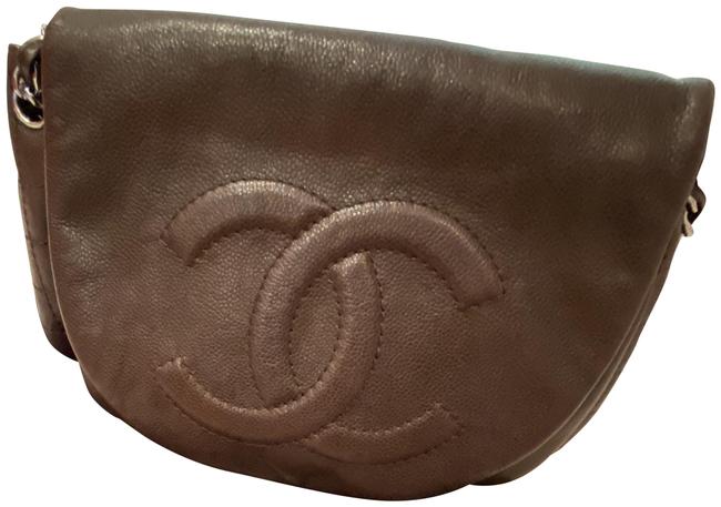 Chanel Half Moon Brown Leather Shoulder Bag 