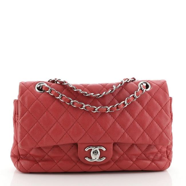 Chanel Handbag Classic Flap Classic Soft Quilted Caviar Medium Shoulder Bag 