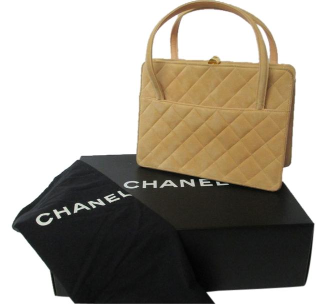 Chanel Handbag Or Beige Suede Shoulder Bag 