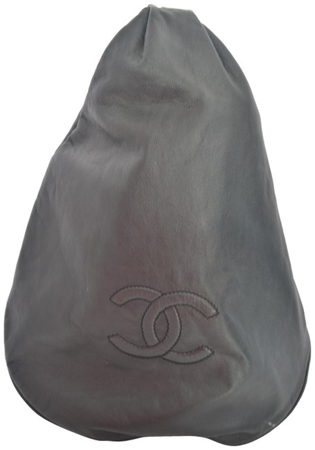 Chanel Hobo Black Lamb Leather Shoulder Bag 