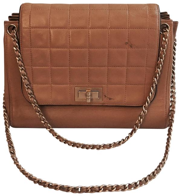 Chanel Lambskin Chain Flap Beige Leather Shoulder Bag 