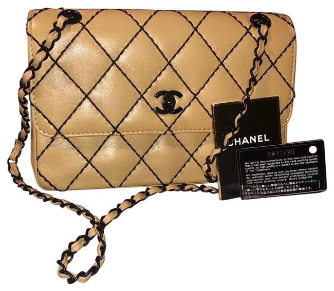 Chanel Leather Beige Shoulder Bag 