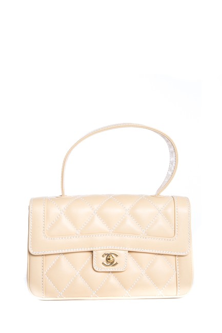 Chanel Leather Handle Tan Shoulder Bag 