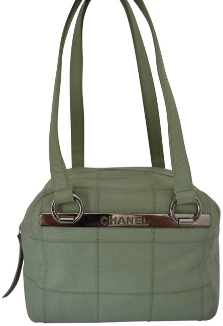 Chanel Light Green Leather Shoulder Bag 