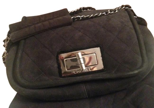 Chanel Limited Edition Black Shearling Fur Shoulder Bag 