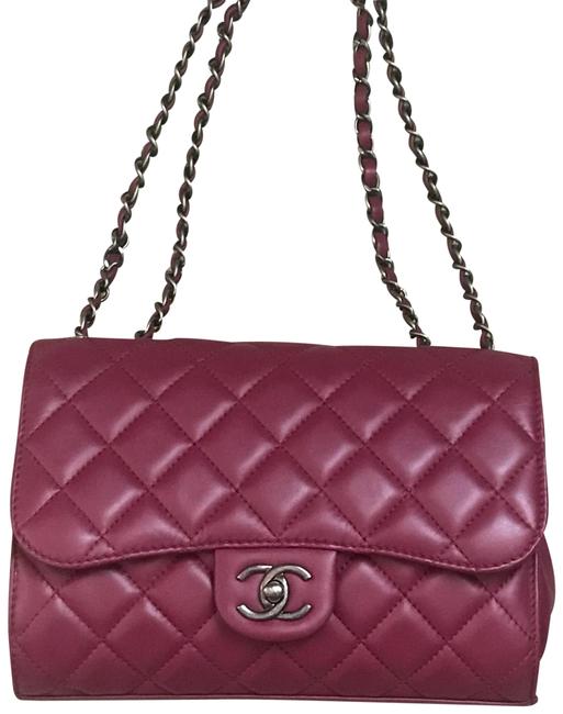 Chanel Limited Edition Maroon Lambskin Leather Shoulder Bag 