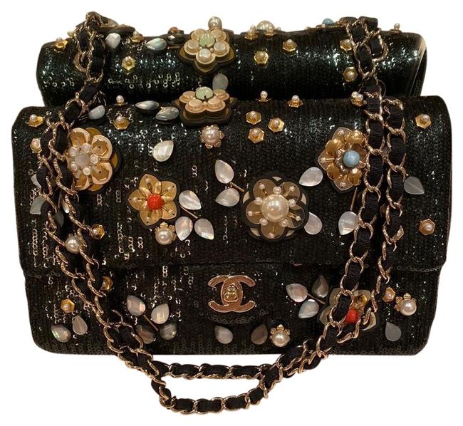 Chanel Limited Edition Sequins Black Shoulder Bag 
