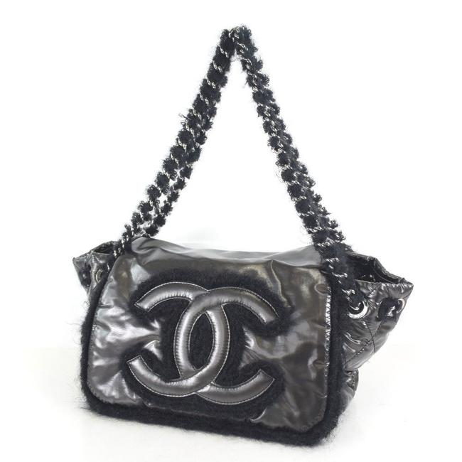 Chanel Luxury Fabric Nylon Ladies Black Mohair Shoulder Bag 