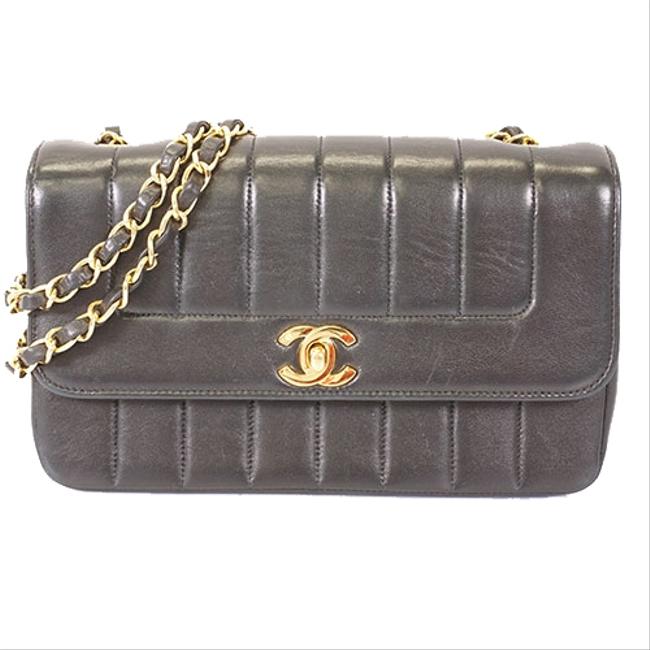 Chanel Mademoiselle Women's Black Leather Shoulder Bag 