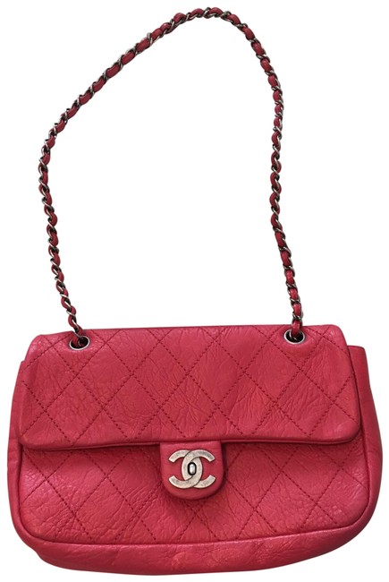 Chanel Marais Red Lambskin Leather Shoulder Bag 