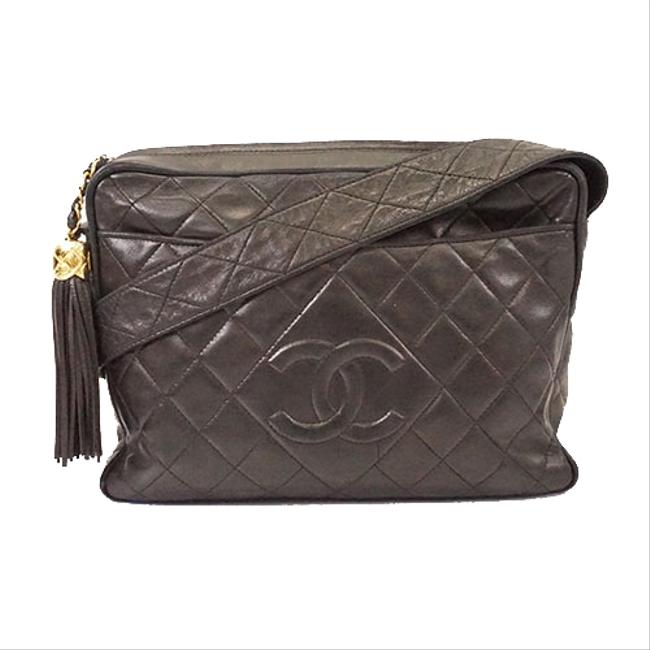 Chanel Matelasse with Fringe Black Leather Shoulder Bag 