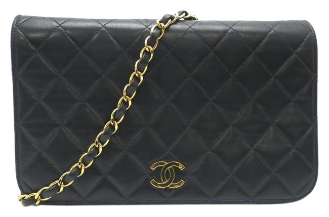 Chanel Matracese Chain Ladies Lambskin Noir Gold Hardware Black Shoulder Bag 