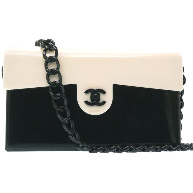 Chanel Matrasse Black White Plastic Shoulder Bag 