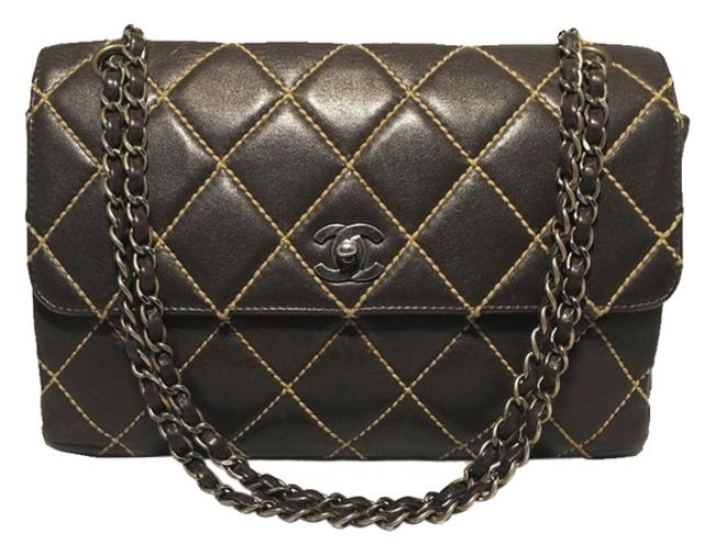 Chanel Maxi Flap Classic Brown Leather Shoulder Bag 