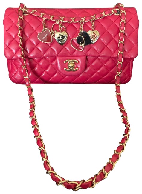 Chanel Medium Flap Pink Lambskin Leather Shoulder Bag 