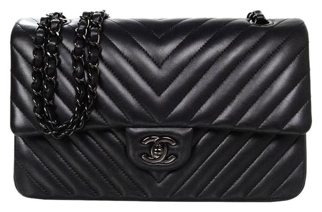 Chanel Rare Collector Items Mini So Black Chevron Shoulder Bag 
