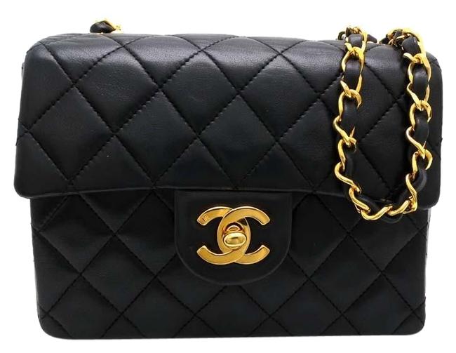 Chanel Minimatrasse Chain Ladies Lambskin Black Shoulder Bag 