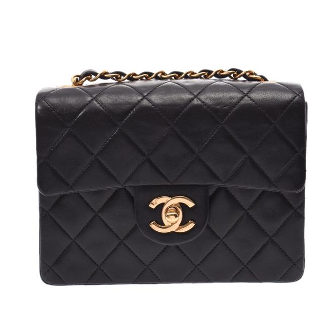 Chanel Minimatrasse Gold Hardware Ladies Lambskin Black Shoulder Bag 
